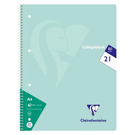 Mimesys College Block A4 160 pagine a righe colori assortiti - 2
