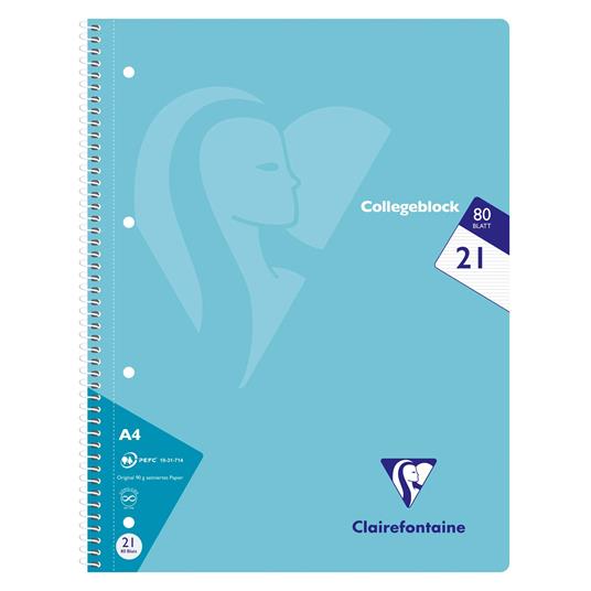 Mimesys College Block A4 160 pagine a righe colori assortiti - 4