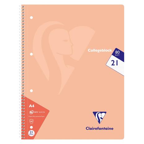 Mimesys College Block A4 160 pagine a righe colori assortiti - 6