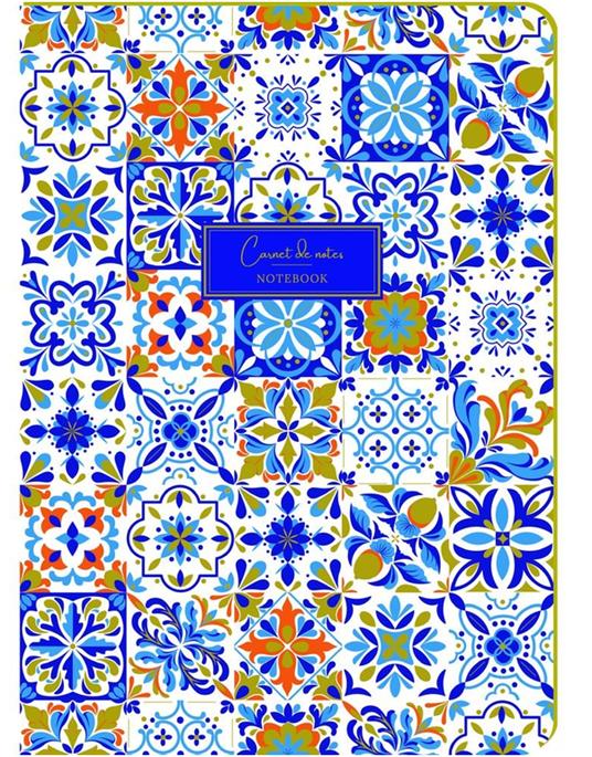 Notebook 15x21 cm soft touch - Pattern Maioliche