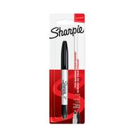 Marcatore permanente Sharpie Twin Tip doppia punta EF F - Nero in blister da 1 pz.