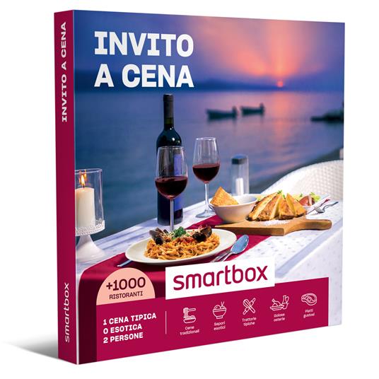 SMARTBOX - Invito a cena - Cofanetto regalo - 1 prelibata cena tipica o esotica per 2 persone