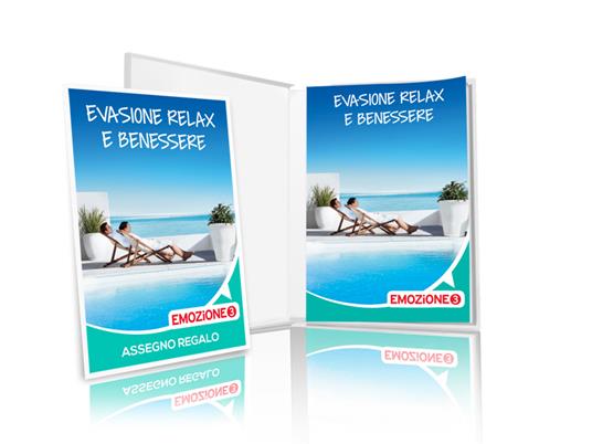 EMOZIONE3 - Evasione relax e benessere - Cofanetto regalo - 1 notte con prima colazione e un'esperienza relax per 2 persone - 2