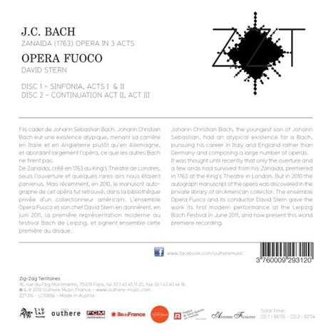 Zanaida - CD Audio di Johann Christian Bach - 2