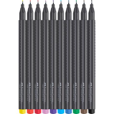 Astuccio in cartone con 10 Grip Finepen 0,4 mm