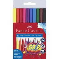 Bustina in plastica da 10 pennarelli Grip Colour Marker