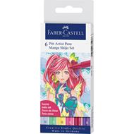 Bustina da 6 Pitt Artist Pen-Manga Set A Shojo, tratto B per soggetti femminili