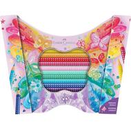 Set in metallo con matite colorate Sparkle, a forma di farfalla