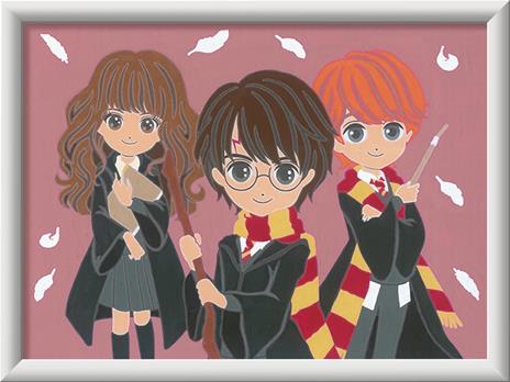 Ravensburger - CreArt Serie D: Harry Potter - Il trio magico, Kit per Dipingere con i Numeri, - 4