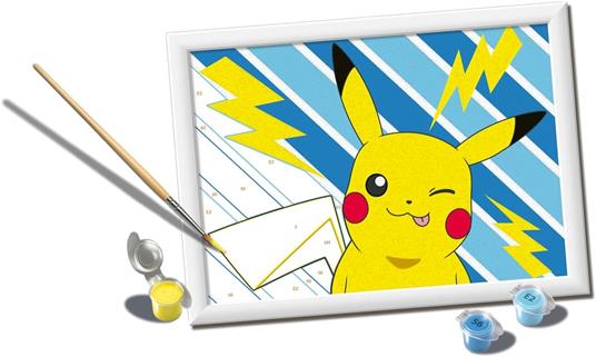 Ravensburger - CreArt Serie D: Pokémon Pikachu, Dipingere con i Numeri, Kit Pittura Bambini, Cornice Inclusa - 2