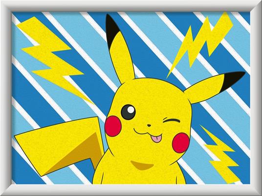 Ravensburger - CreArt Serie D: Pokémon Pikachu, Dipingere con i Numeri, Kit Pittura Bambini, Cornice Inclusa - 3