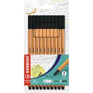 Fineliner - STABILO point 88 - Astuccio da 10 - All Black - Nero