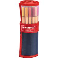 Fineliner - STABILO point 88 - Rollerset con 25 colori assortiti