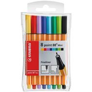 Fineliner - STABILO point 88 Mini - Astuccio da 8 - Colori assortiti