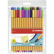 Fineliner - STABILO point 88 - Astuccio da 30 (25 + 5 NEON) - Colori assortiti