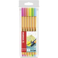 Fineliner - STABILO point 88 NEON - Astuccio da 6 - Colori NEON assortiti