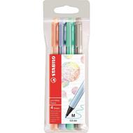 Fineliner Premium - STABILO pointMax - Astuccio da 4 Pastel - Colori assortiti
