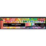 Evidenziatore - STABILO BOSS ORIGINAL Desk-Set - ARTY Edition - 23 Colori assortiti 9 Neon + 14 Pastel
