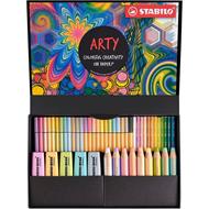 STABILO ARTY  - 5 evidenziatori, 9 matitoni colorati Multi-Funzione, 12 matite acquarellabili, 12 pennarelli, 12 fineliner
