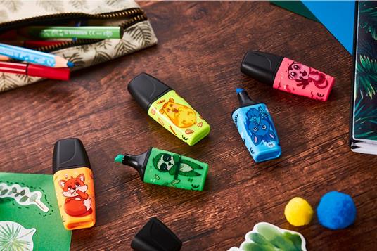 STABILO BOSS MINI - Animal Vibes - Evidenziatore - Astuccio da 5 - Colori assortiti - 6