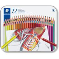 Astuccio in metallo, con 72 matite, colori assortiti