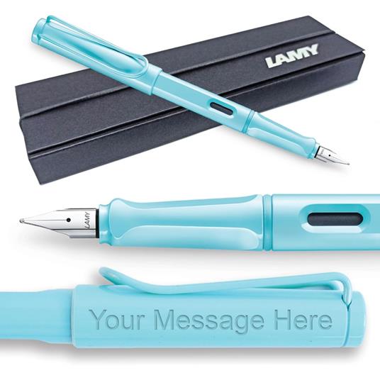 Penna stilografica 0D1 LAMY safari aquasky M, azzurra