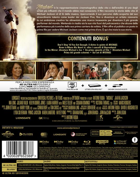 Michael. Con Steelbook (Blu-ray + Blu-ray Ultra HD 4K)<span>.</span> 20260805 di Antoine Fuqua - Blu-ray + Blu-ray Ultra HD 4K - 2