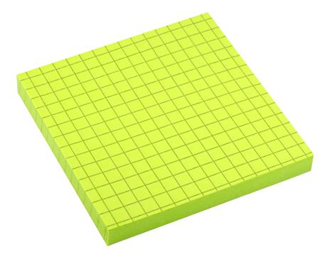 Foglietti Adesivi Verde Fluo Quadretti - 2