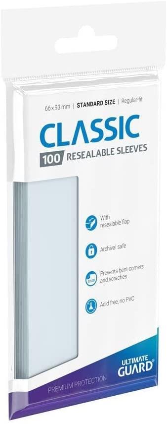 Ultimate Guard Classic Sleeves Resealable Standard Size Transparent (100) Ultimate Guard - 2