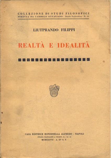 Realtà e idealità - Liutprando Filippi - copertina