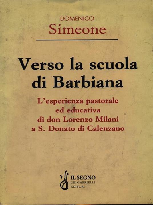 Verso la scuola di Barbiana - Domenico Simeone - copertina
