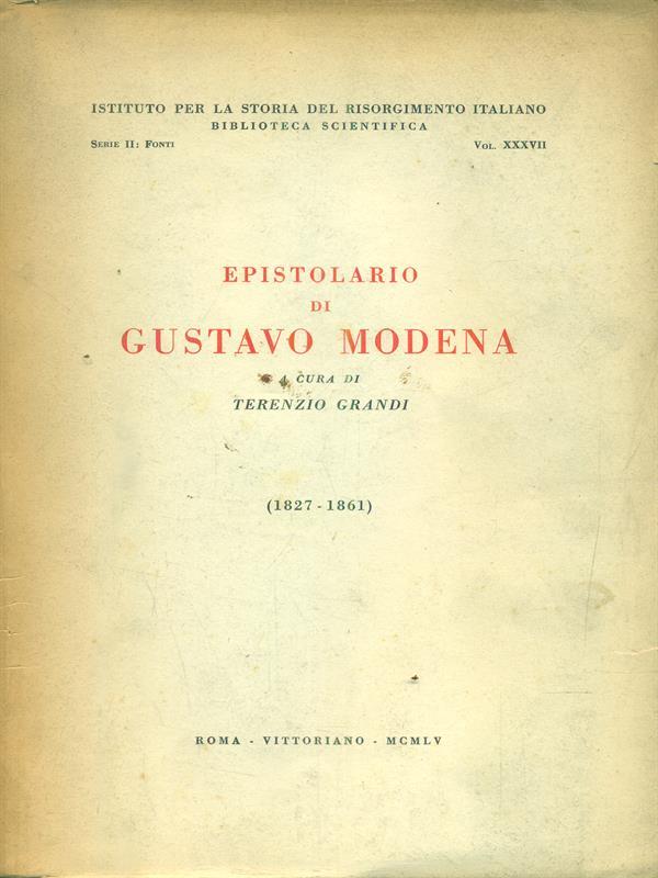 Epistolario di Gustavo Modena