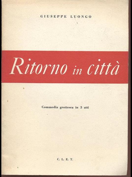 Ritorno in città - Giuseppe Luongo - copertina