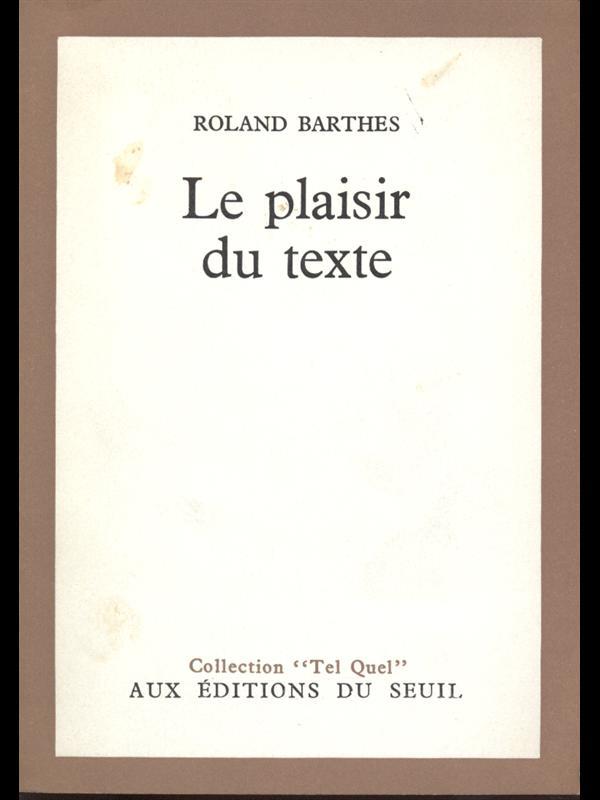 Le plaisir du texte
