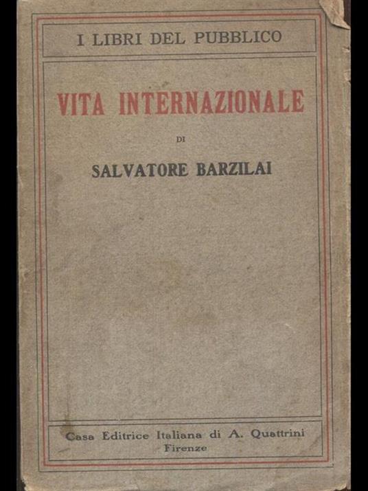 Vita internazionale - Salvatore Barzilai - copertina