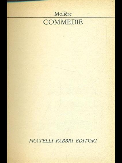 Commedie - Molière - copertina