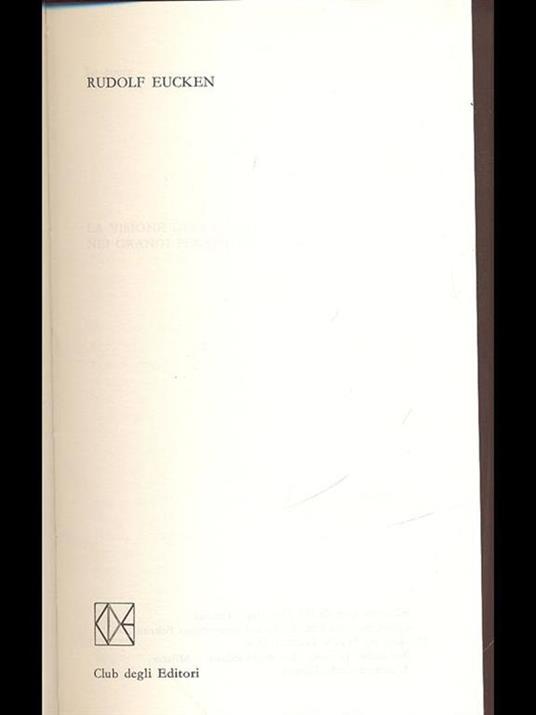 Premio Nobel 1908. Rudolf Eucken - Rudolf Eucken - copertina