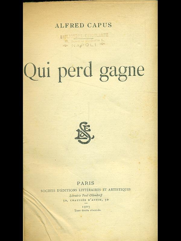 Qui perd gagne