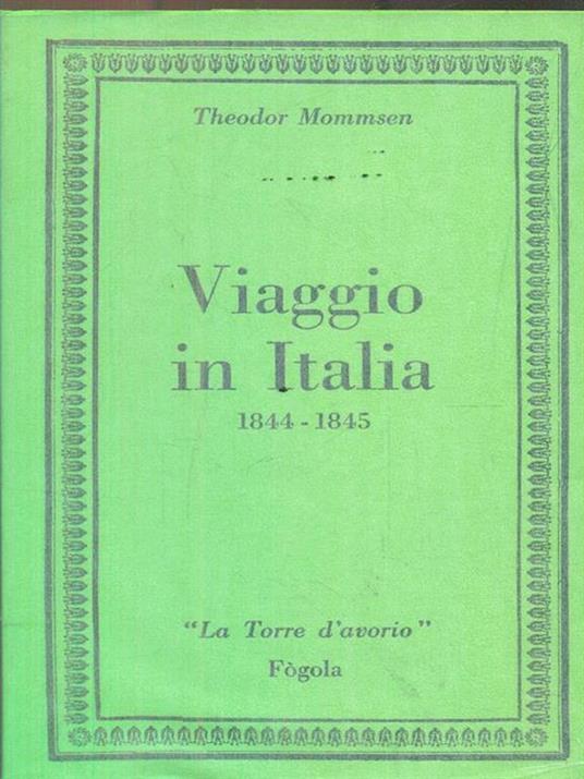 Viaggio in Italia 1844-1845 - Theodor Mommsen - copertina