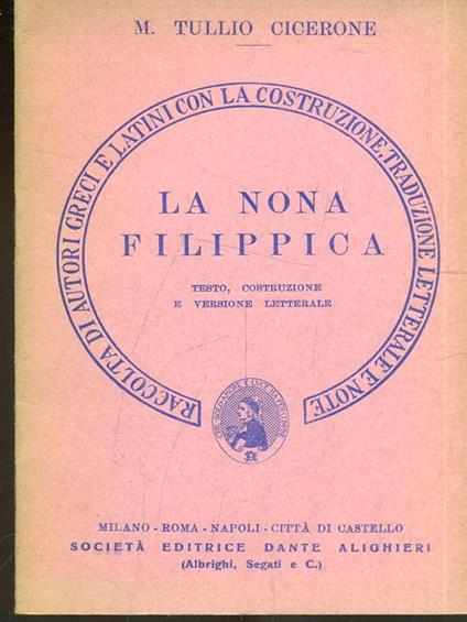 La nona filippica - Tullio M Cicerone - copertina
