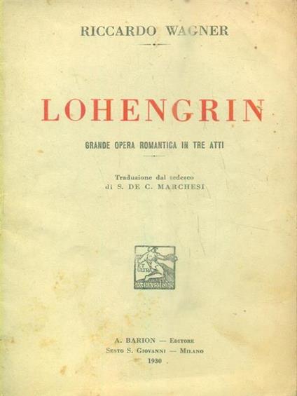 Lohengrin - E. Wagner - copertina