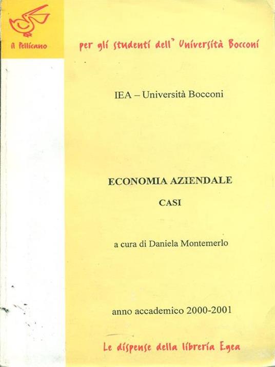 Economia aziendale Casi - Daniela Montemerlo - copertina