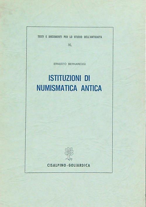 Istituzioni di numismatica antica