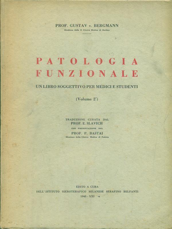 Patologia funzionale vol 2