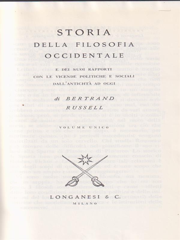 Storia della filosofia occidentale Volume IV da Rousseau a oggi