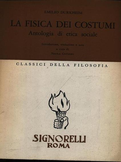 La fisica dei costumi - Emilio Durkheim - copertina