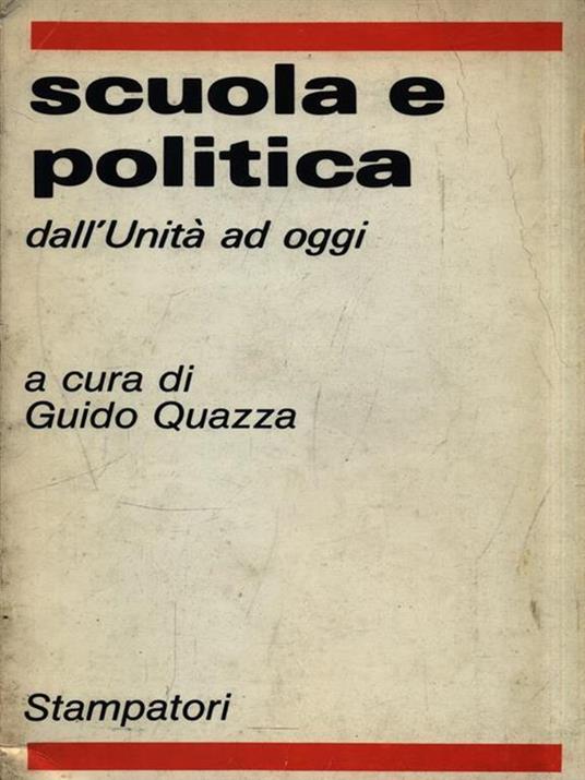  Scuola e politica - Guido Quazza - copertina