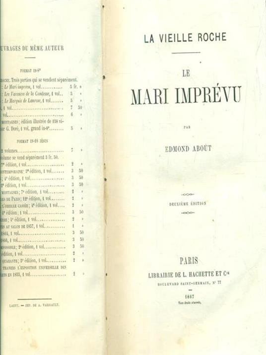 Le mari Imprevu - Edmond About - copertina