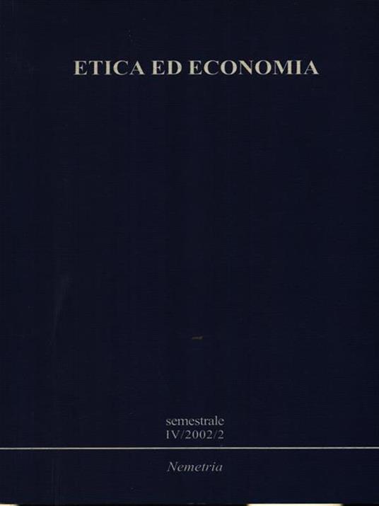 Etica ed economia IV/2002/2 - copertina