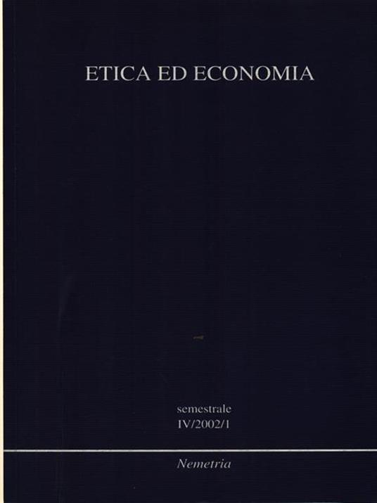 Etica ed economia IV/2002/1 - copertina